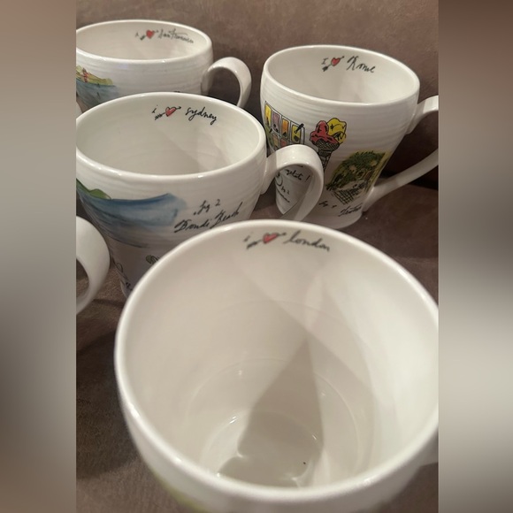 Set of Diva Pyari Linea Carta Illustrated Travel Mugs - Picture 2 of 14